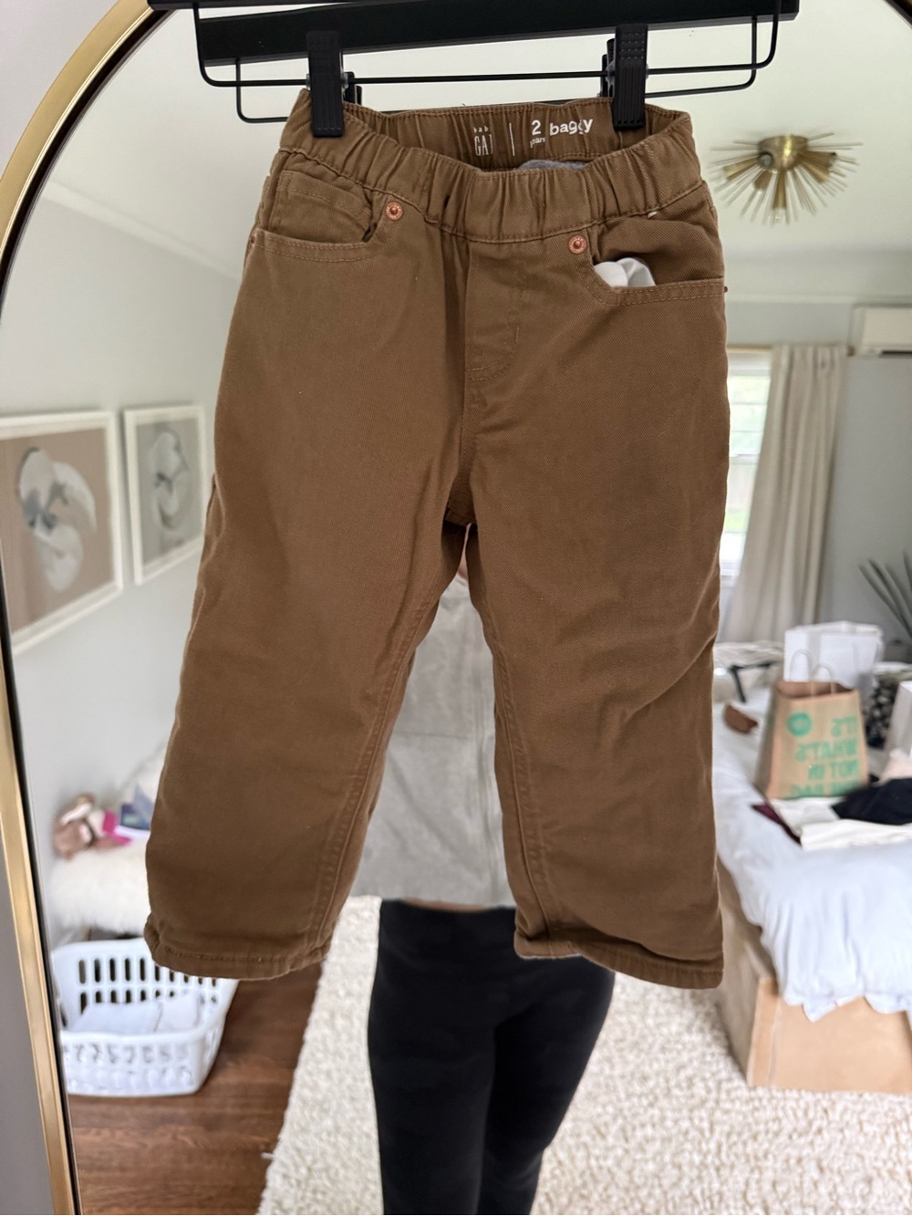 GAP Brown Elastic-Waist Casual Kids Pants